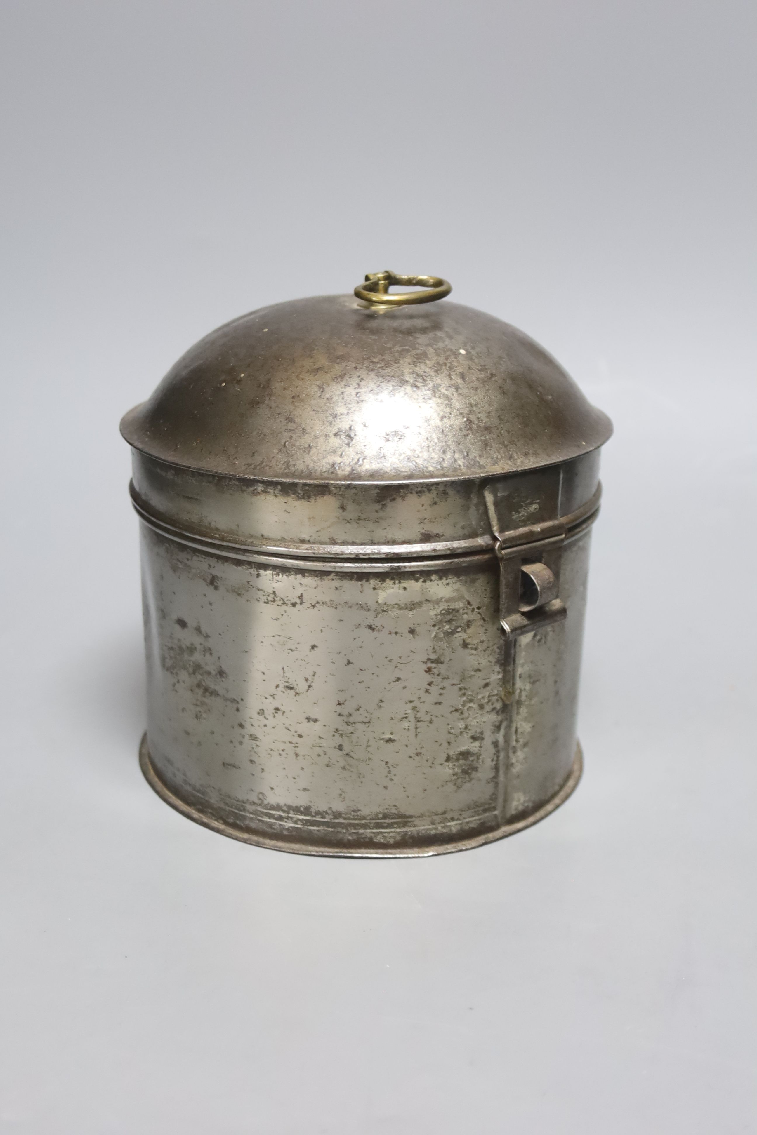 A 19th century tin spice box